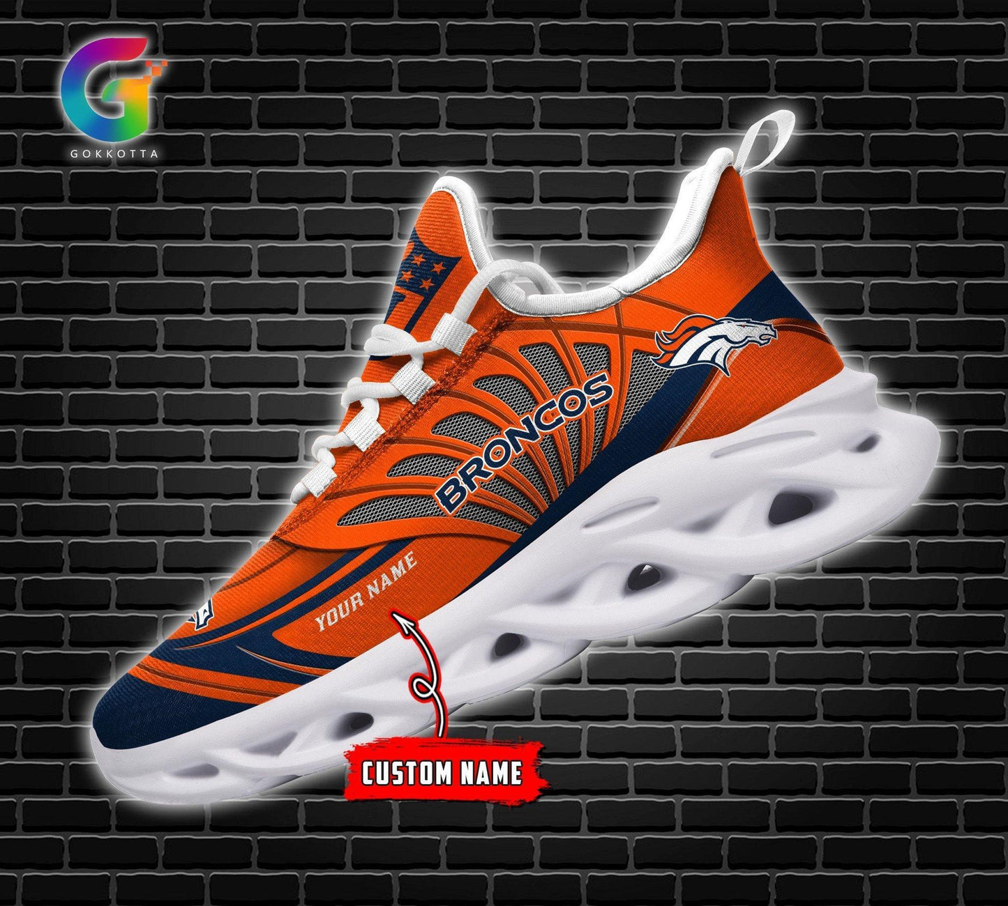 Ideafootwear Denver Broncos Max Soul Shoes Sneakers For Men And Women