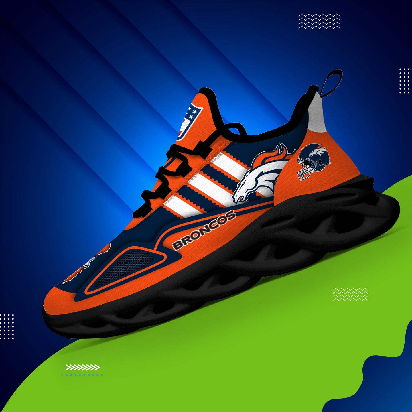 Ideafootwear Denver Broncos Max Soul Shoes Sneakers For Men And Women