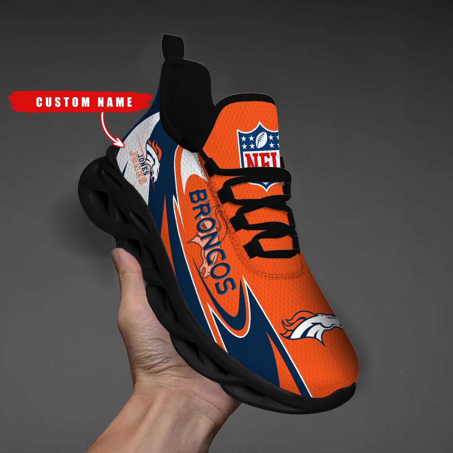 Ideafootwear Denver Broncos Max Soul Shoes Sneakers For Men And Women