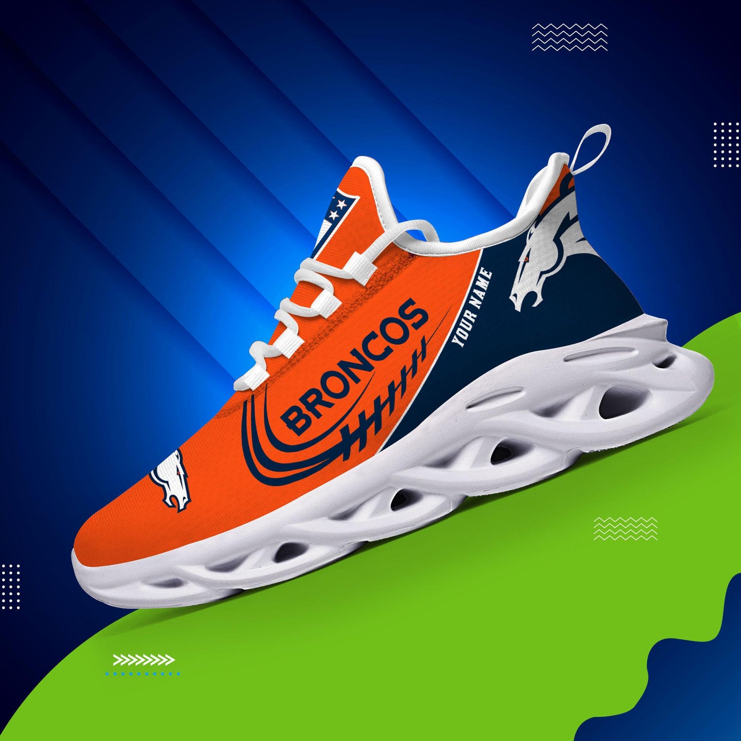 Ideafootwear Denver Broncos Max Soul Shoes Sneakers For Men And Women
