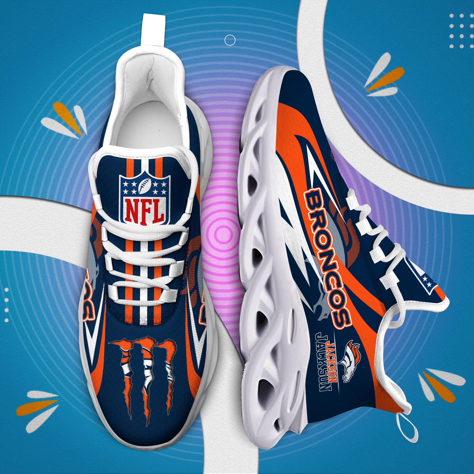 Ideafootwear Denver Broncos Max Soul Shoes Sneakers For Men And Women