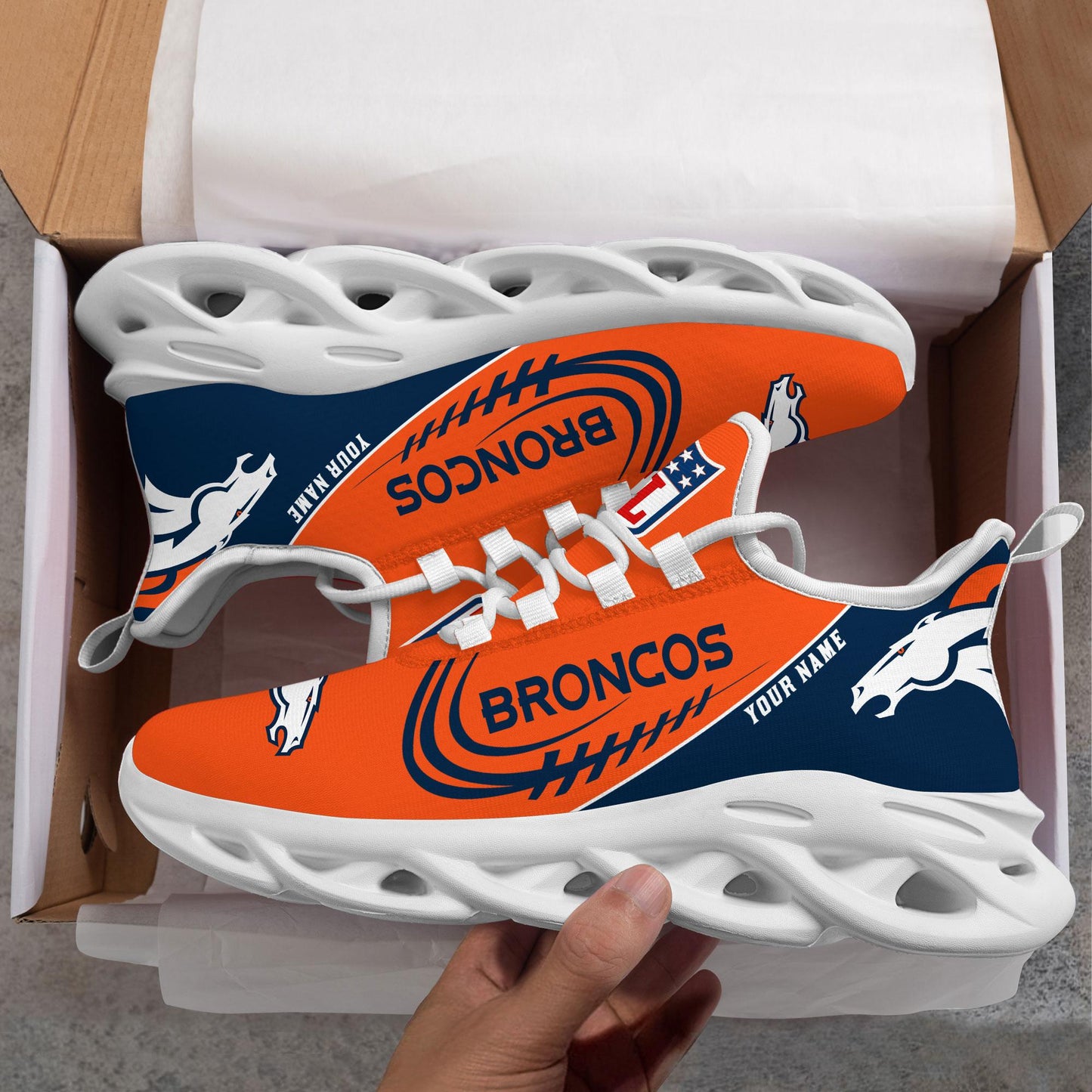 Ideafootwear Denver Broncos Max Soul Shoes Sneakers For Men And Women