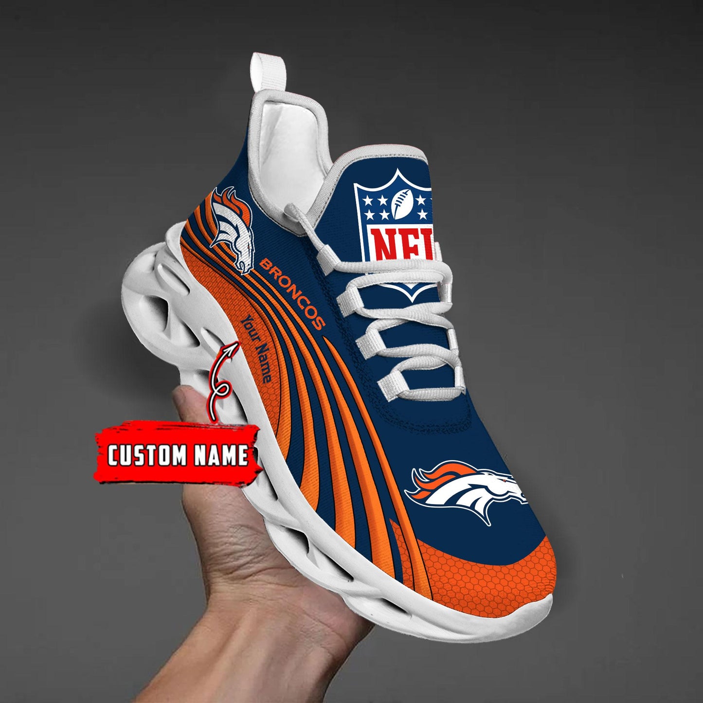 Ideafootwear Denver Broncos Max Soul Shoes Sneakers For Men And Women