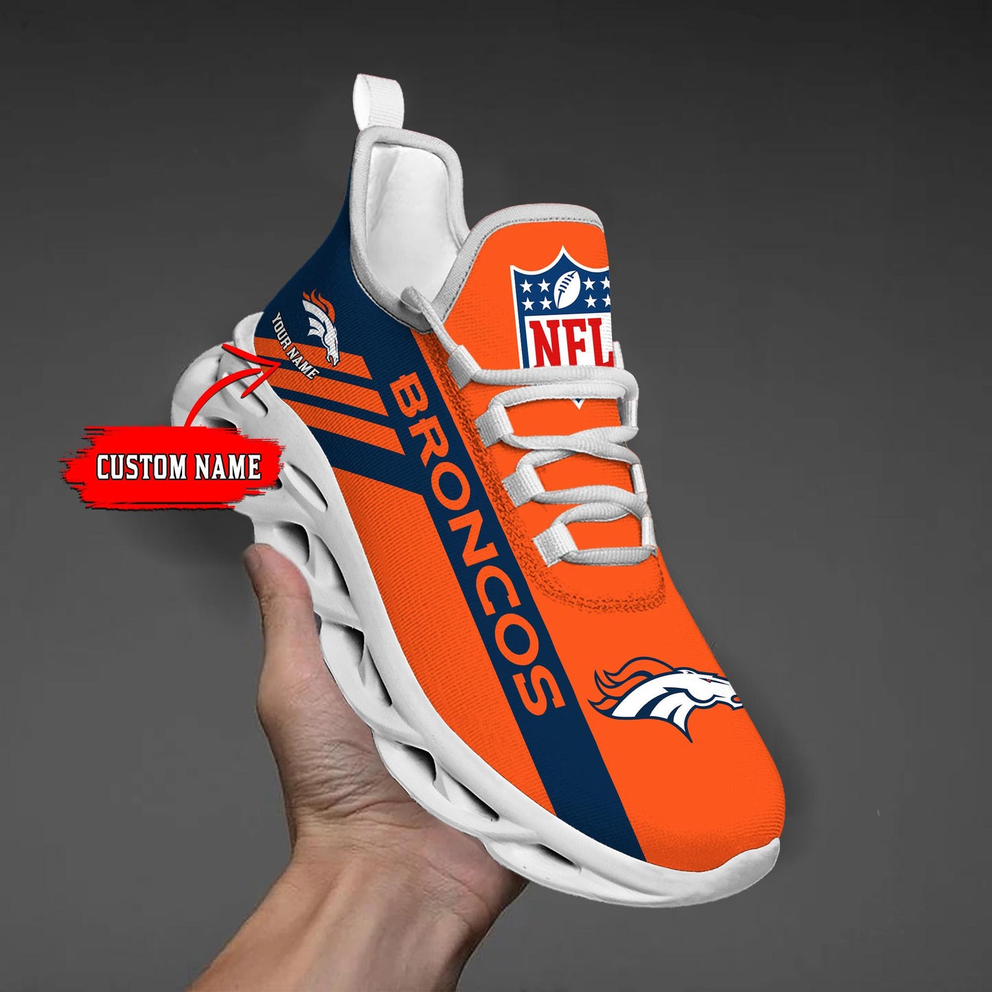 Ideafootwear Denver Broncos Max Soul Shoes Sneakers For Men And Women