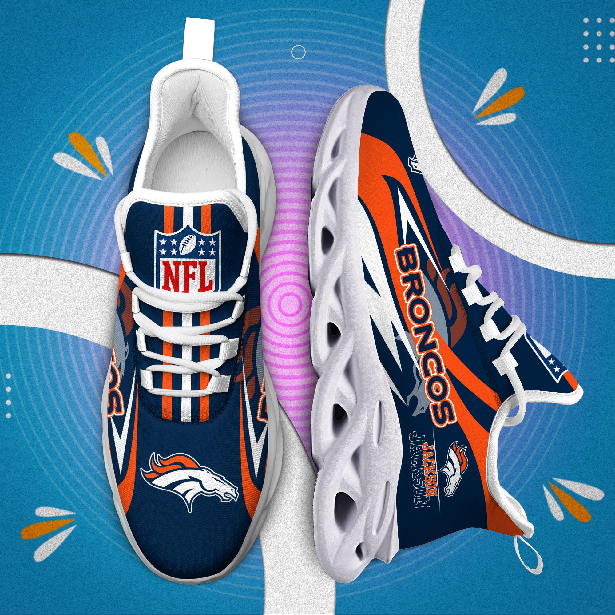 Ideafootwear Denver Broncos Max Soul Shoes Sneakers For Men And Women
