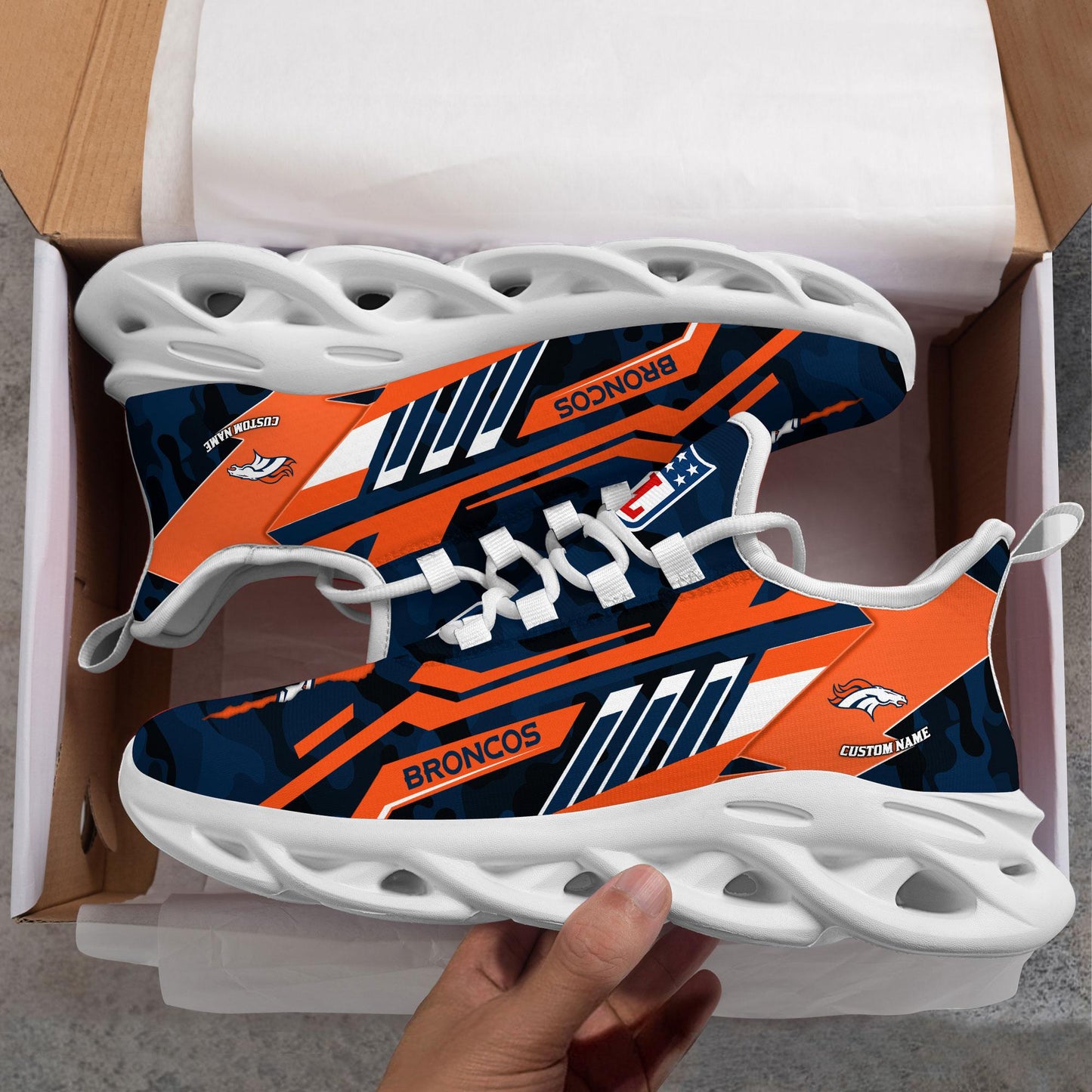 Ideafootwear Denver Broncos Max Soul Shoes Sneakers For Men And Women