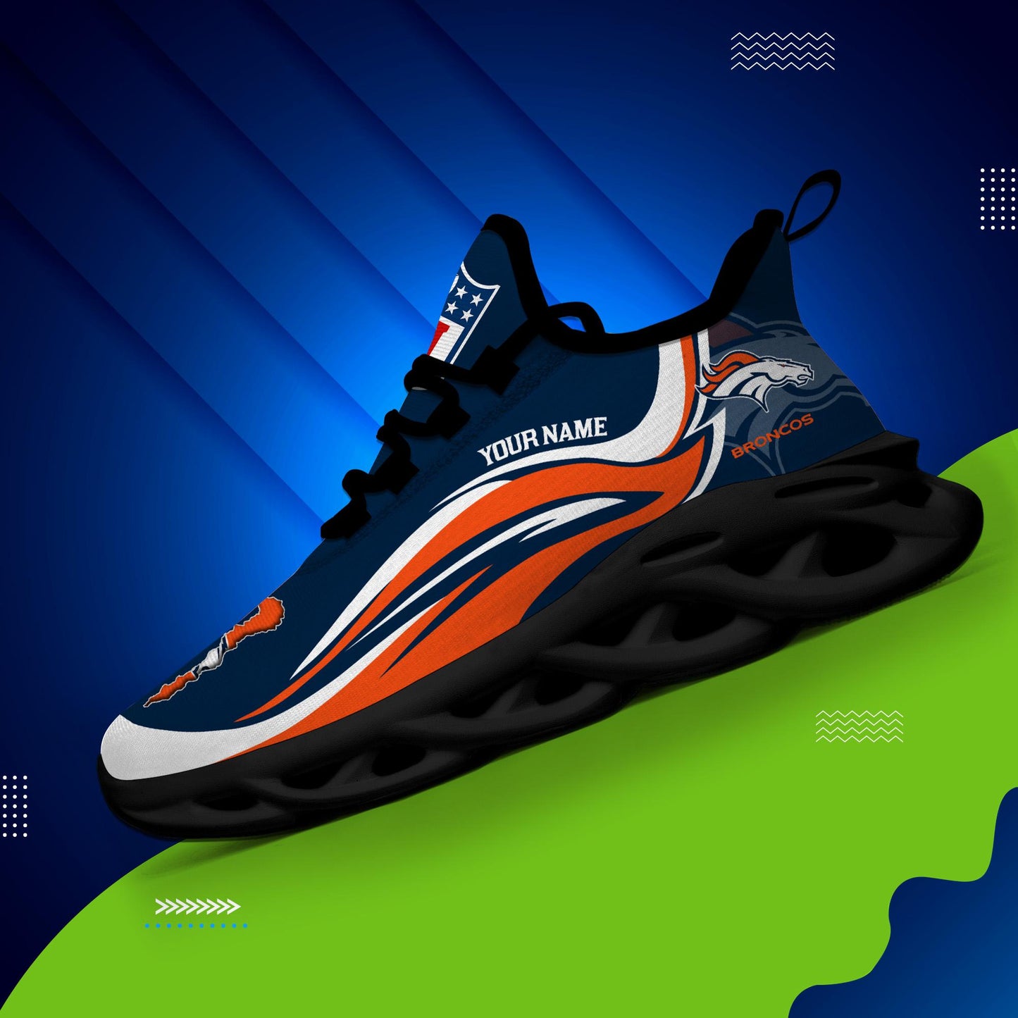 Ideafootwear Denver Broncos Max Soul Shoes Sneakers For Men And Women