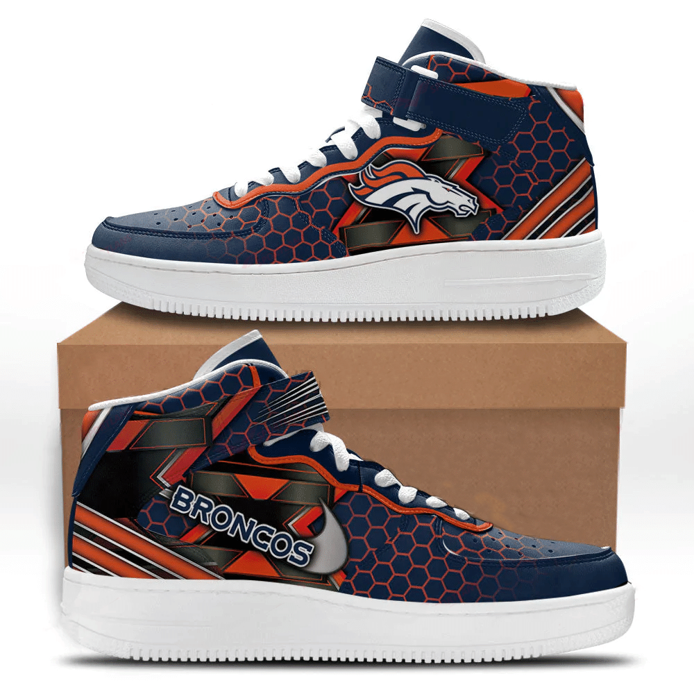 Ideafootwear Denver Broncos NFL Air Low-Top Sneakers Shoes For Men And Women