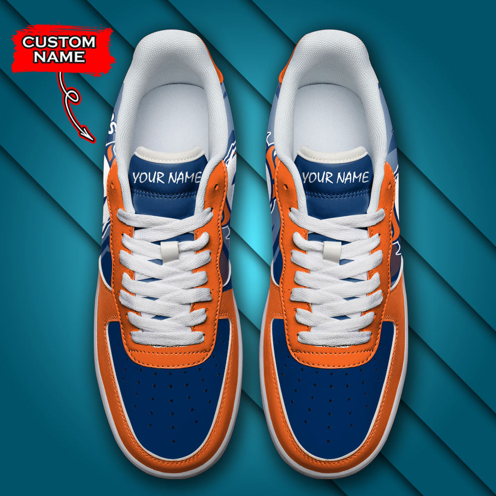 Ideafootwear Denver Broncos NFL Air Low-Top Sneakers Shoes For Men And Women
