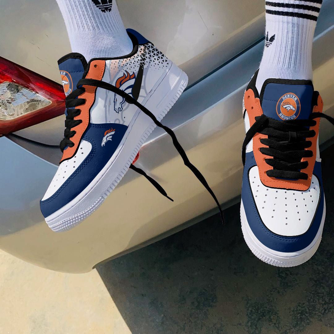 Ideafootwear Denver Broncos NFL Air Low-Top Sneakers Shoes For Men And Women