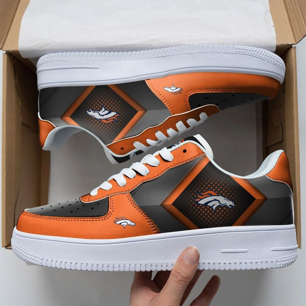 Ideafootwear Denver Broncos NFL Air Low-Top Sneakers Shoes For Men And Women
