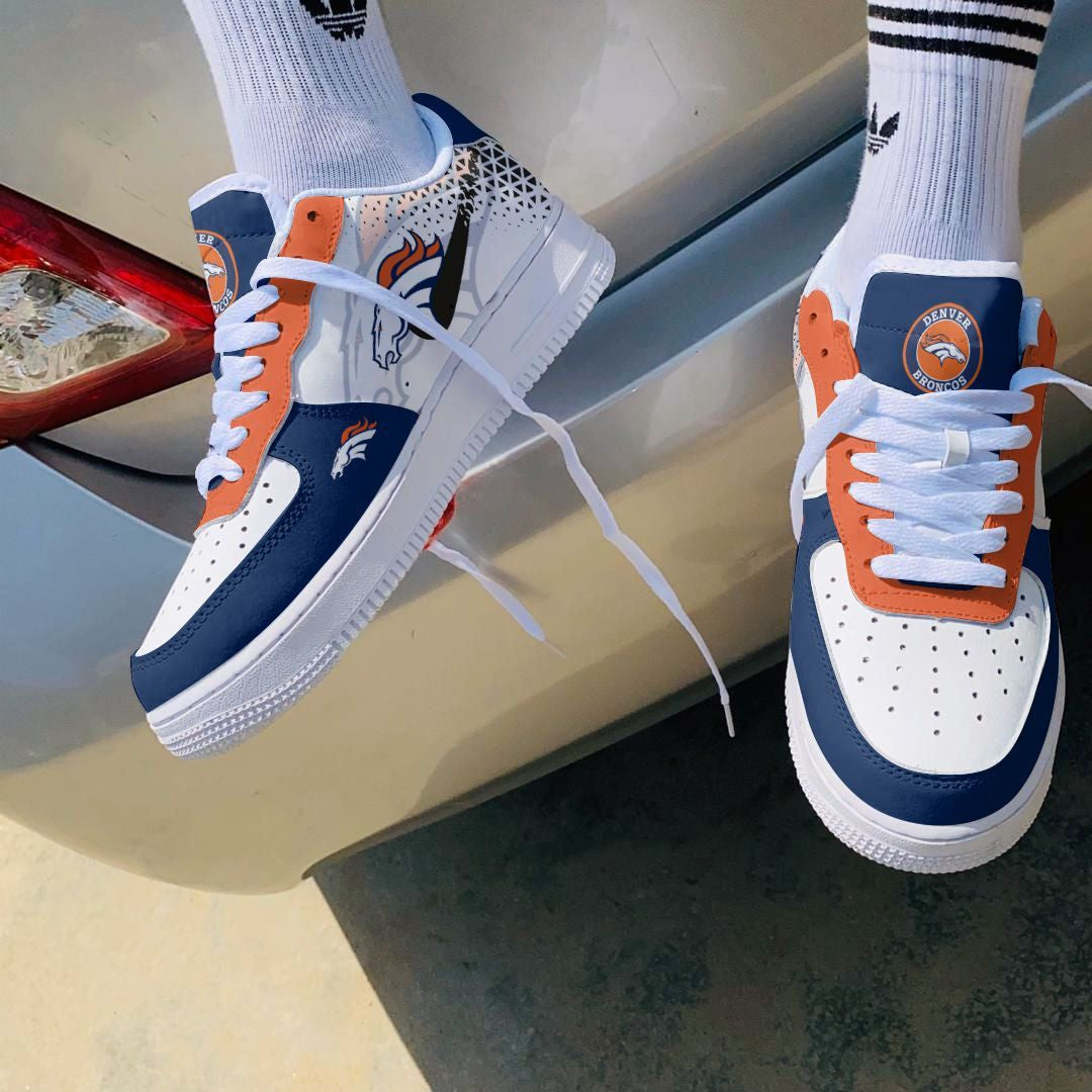 Ideafootwear Denver Broncos NFL Air Low-Top Sneakers Shoes For Men And Women