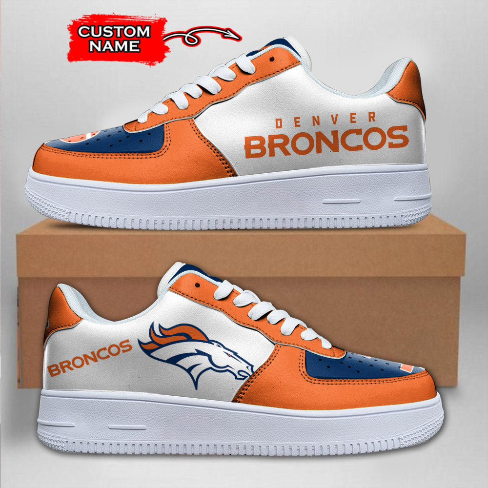 Ideafootwear Denver Broncos NFL Air Low-Top Sneakers Shoes For Men And Women