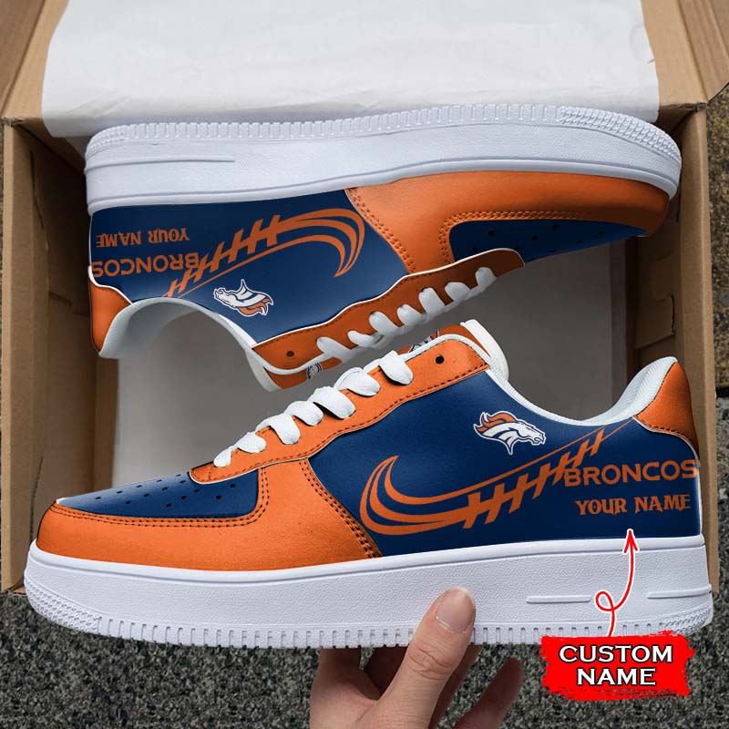 Ideafootwear Denver Broncos NFL Air Low-Top Sneakers Shoes For Men And Women