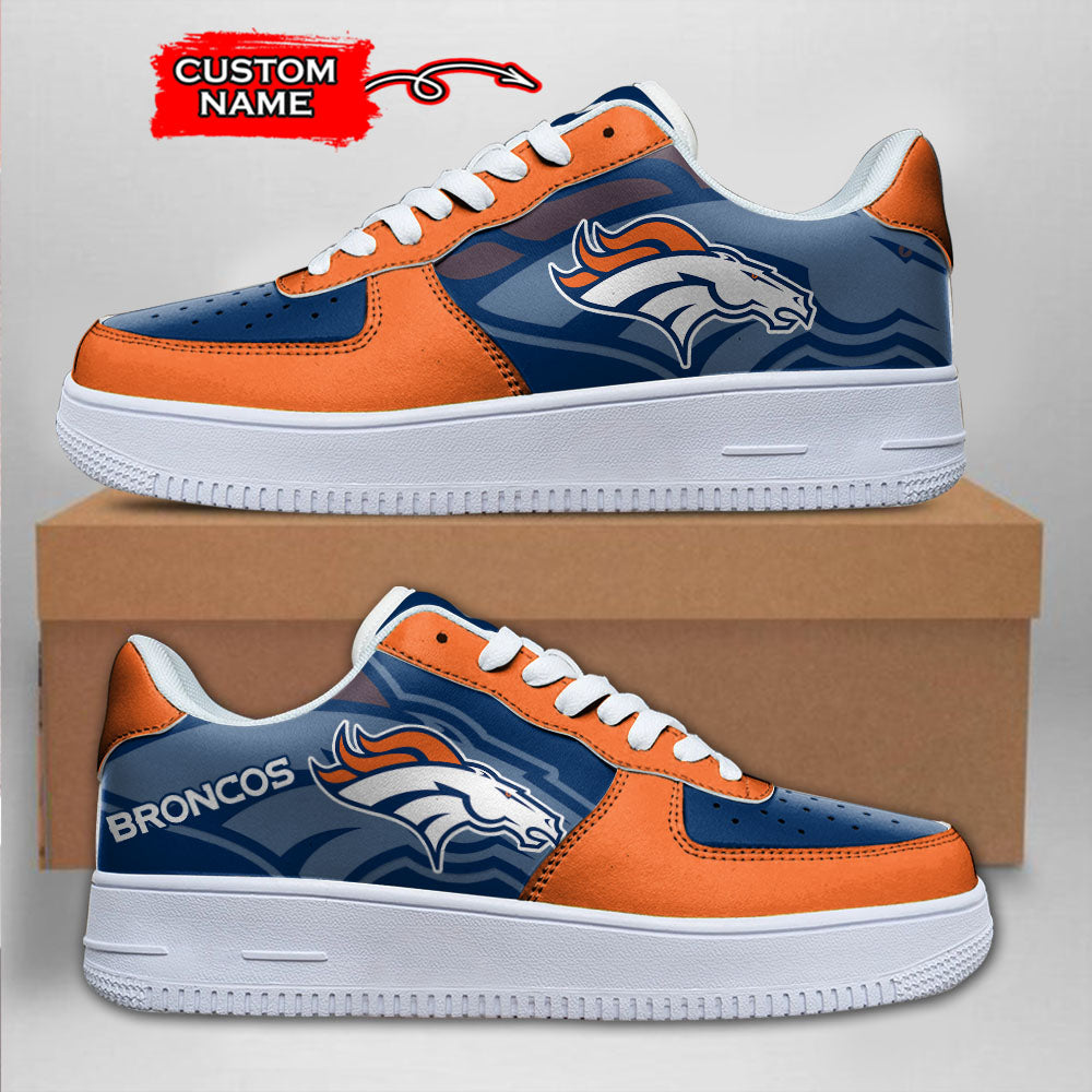 Ideafootwear Denver Broncos NFL Air Low-Top Sneakers Shoes For Men And Women