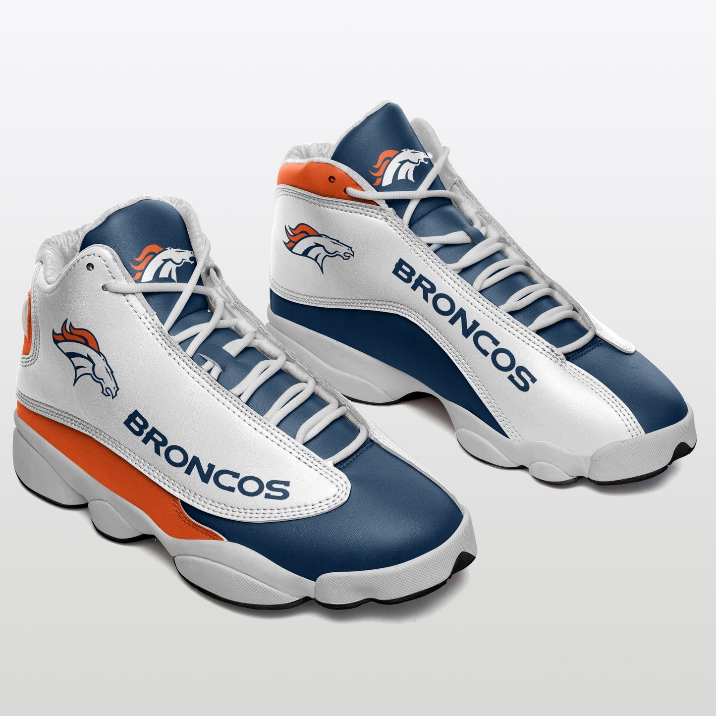 Ideafootwear Denver Broncos NFL AJ13 Sneakers Shoes For Men And Women