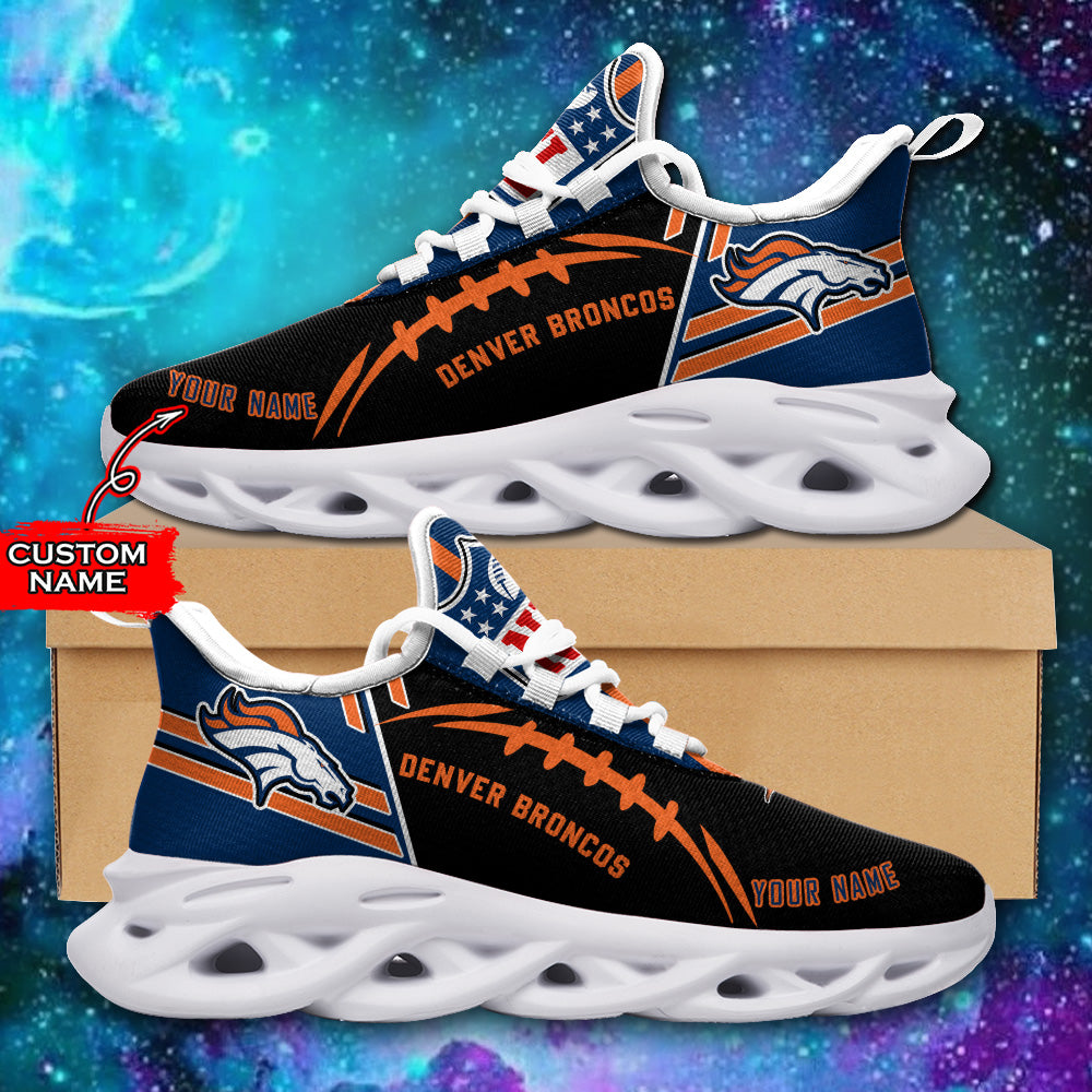 Ideafootwear Denver Broncos NFL Max Soul Shoes Sneakers For Men And Women
