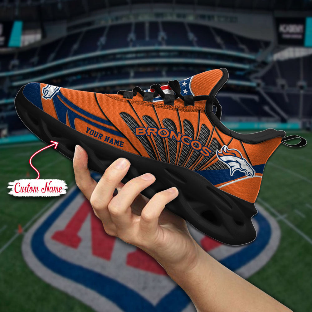 Ideafootwear Denver Broncos NFL Max Soul Shoes Sneakers For Men And Women