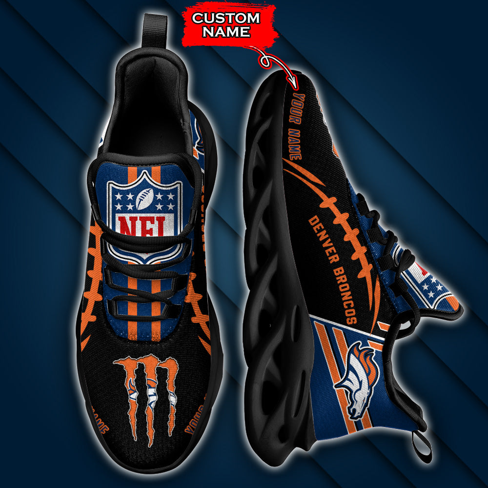Ideafootwear Denver Broncos NFL Max Soul Shoes Sneakers For Men And Women