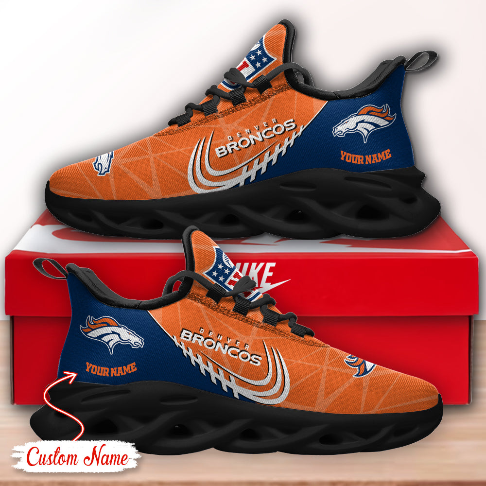 Ideafootwear Denver Broncos NFL Max Soul Shoes Sneakers For Men And Women
