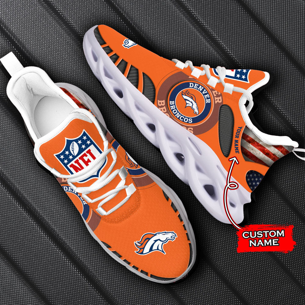 Ideafootwear Denver Broncos NFL Max Soul Shoes Sneakers For Men And Women
