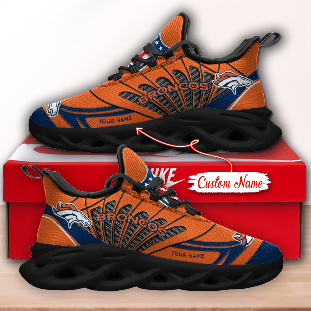 Ideafootwear Denver Broncos NFL Max Soul Shoes Sneakers For Men And Women