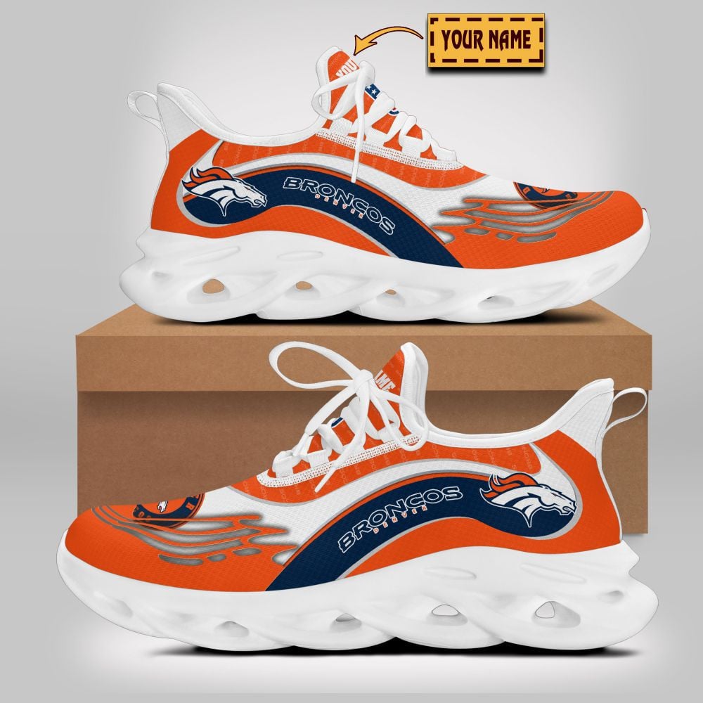 Ideafootwear Denver Broncos NFL Max Soul Shoes Sneakers For Men And Women
