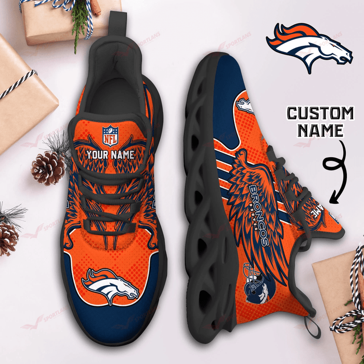 Ideafootwear Denver Broncos NFL Max Soul Shoes Sneakers For Men And Women