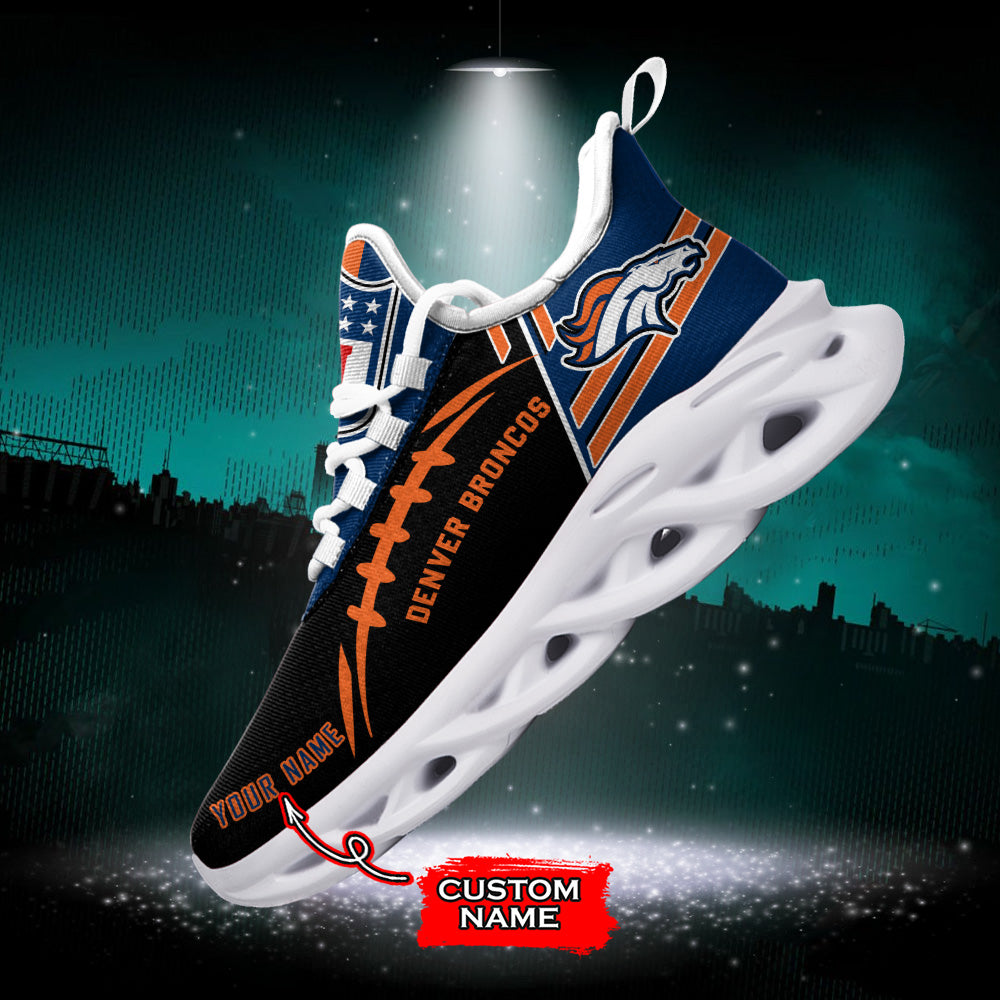 Ideafootwear Denver Broncos NFL Max Soul Shoes Sneakers For Men And Women