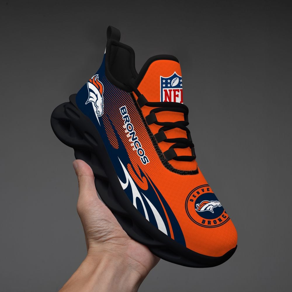 Ideafootwear Denver Broncos NFL Max Soul Shoes Sneakers For Men And Women