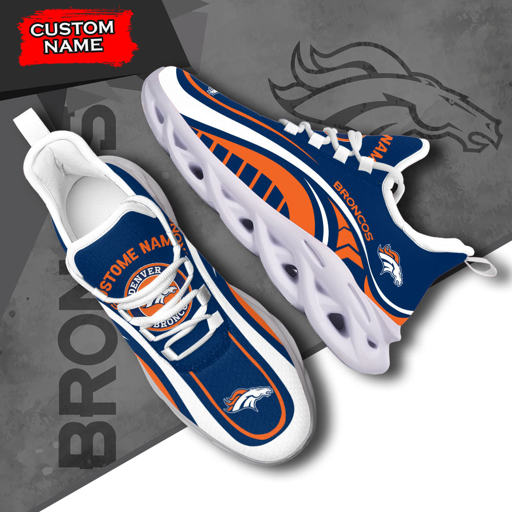 Ideafootwear Denver Broncos NFL Max Soul Shoes Sneakers For Men And Women