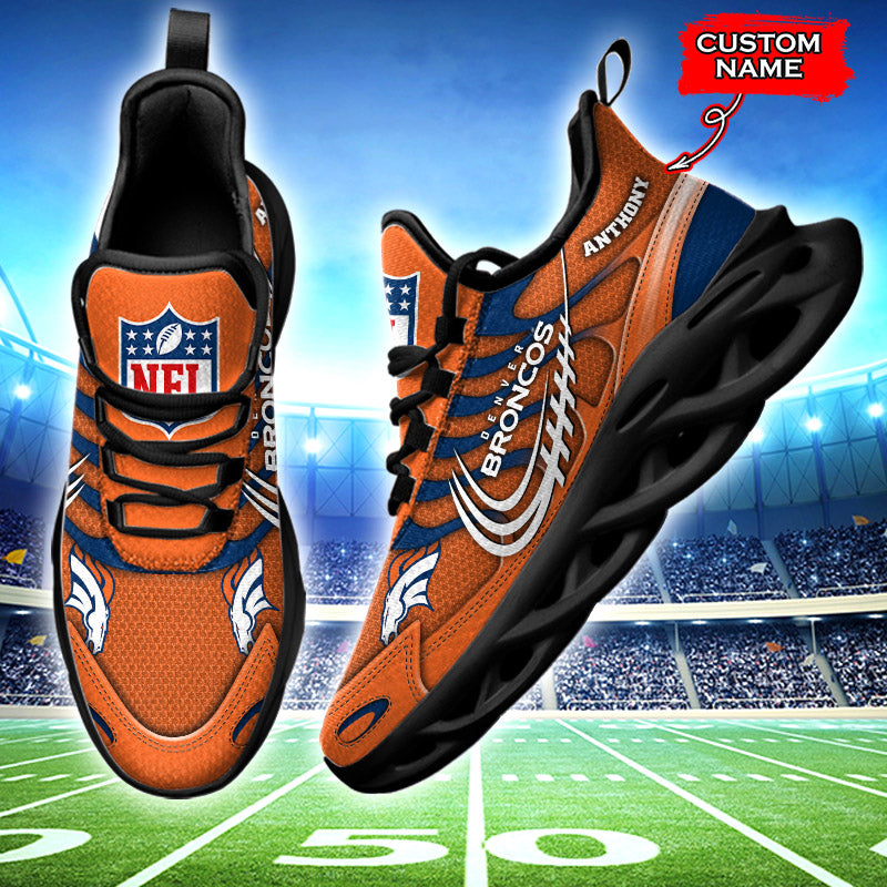 Ideafootwear Denver Broncos NFL Max Soul Shoes Sneakers For Men And Women
