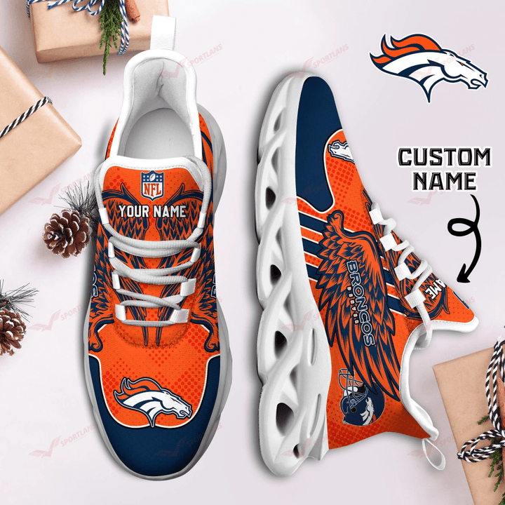 Ideafootwear Denver Broncos NFL Max Soul Shoes Sneakers For Men And Women