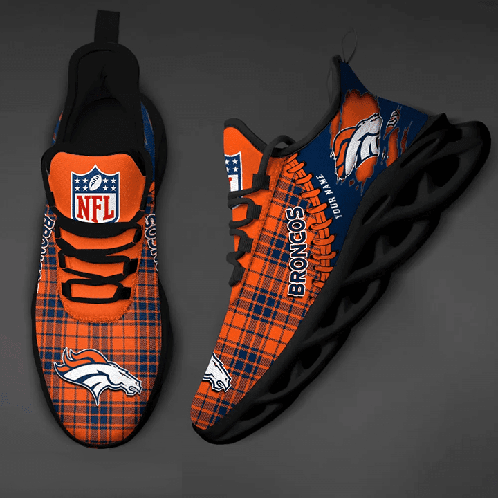Ideafootwear Denver Broncos NFL Max Soul Shoes Sneakers For Men And Women