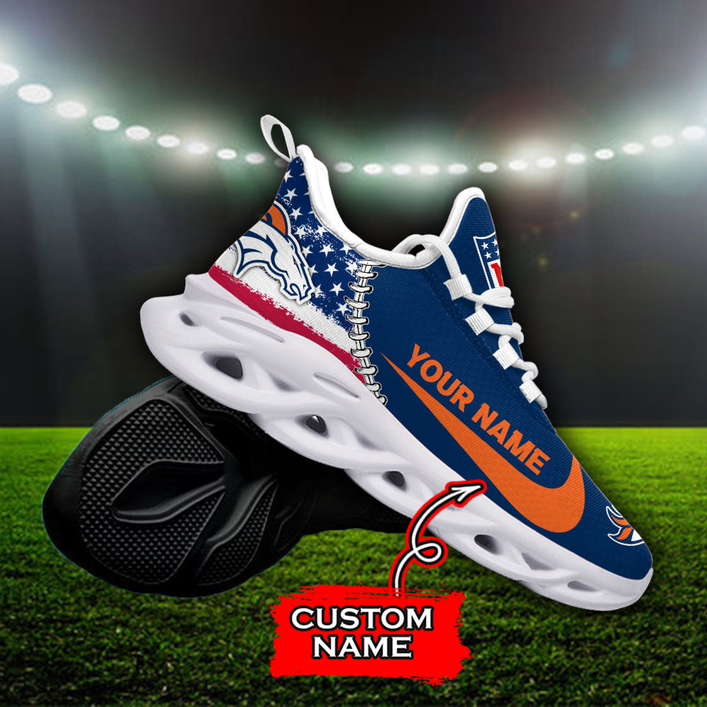 Ideafootwear Denver Broncos NFL Max Soul Shoes Sneakers For Men And Women