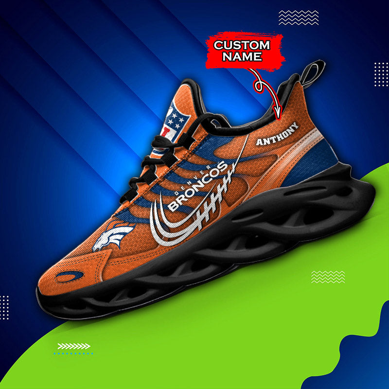 Ideafootwear Denver Broncos NFL Max Soul Shoes Sneakers For Men And Women