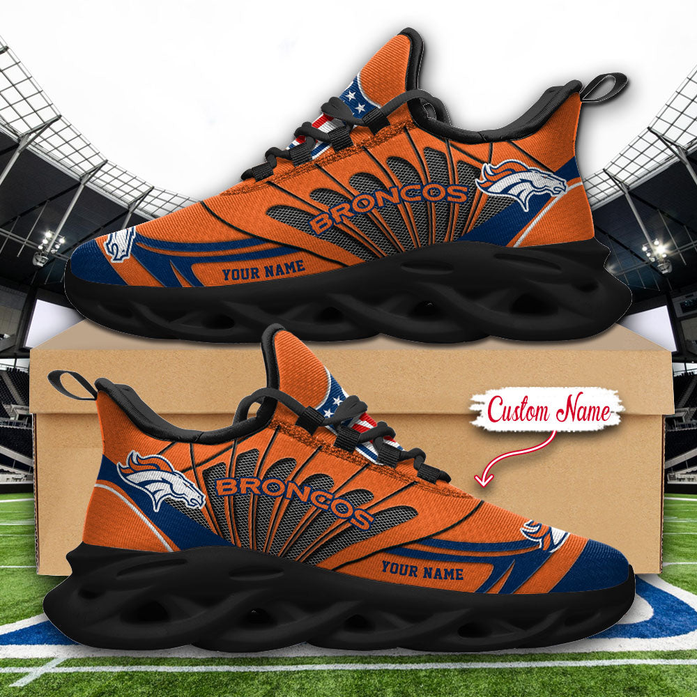 Ideafootwear Denver Broncos NFL Max Soul Shoes Sneakers For Men And Women