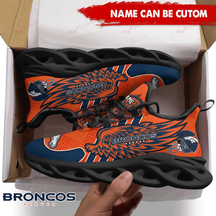 Ideafootwear Denver Broncos NFL Max Soul Shoes Sneakers For Men And Women