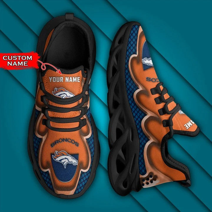 Ideafootwear Denver Broncos NFL Max Soul Shoes Sneakers For Men And Women