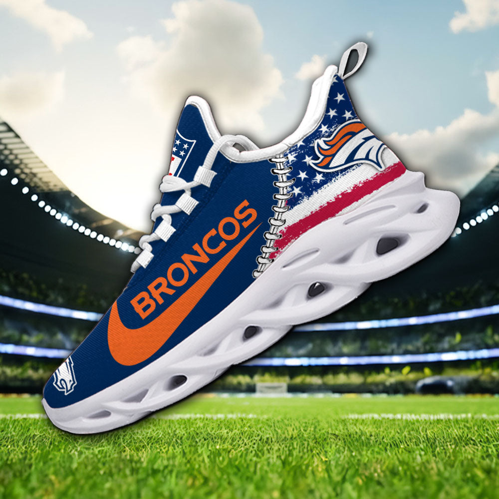 Ideafootwear Denver Broncos NFL Max Soul Shoes Sneakers For Men And Women