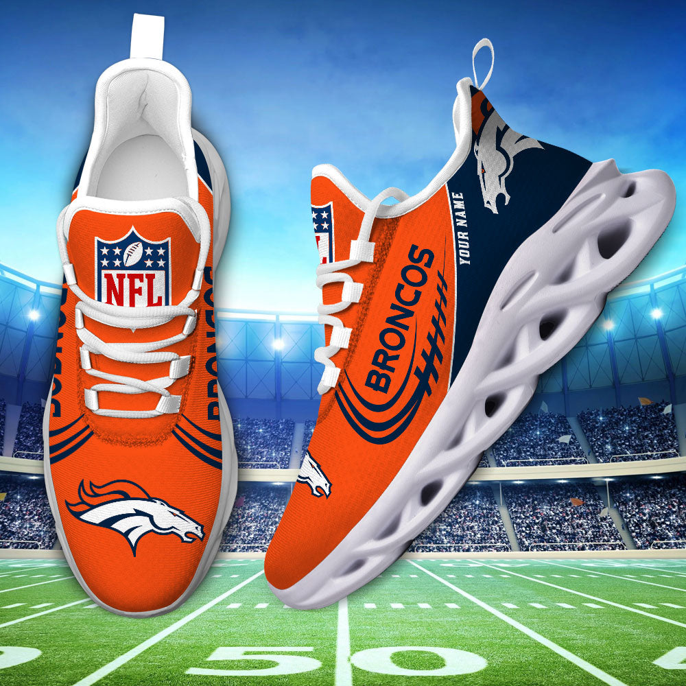 Ideafootwear Denver Broncos NFL Max Soul Shoes Sneakers For Men And Women
