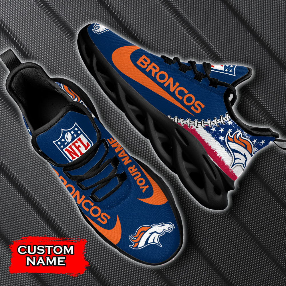 Ideafootwear Denver Broncos NFL Max Soul Shoes Sneakers For Men And Women