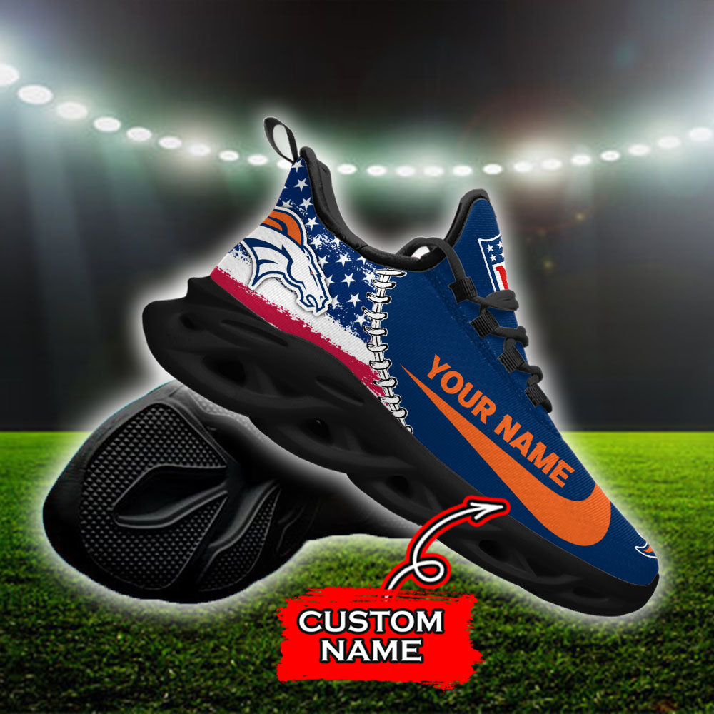 Ideafootwear Denver Broncos NFL Max Soul Shoes Sneakers For Men And Women