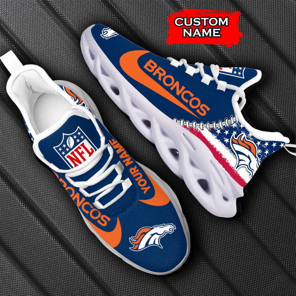 Ideafootwear Denver Broncos NFL Max Soul Shoes Sneakers For Men And Women