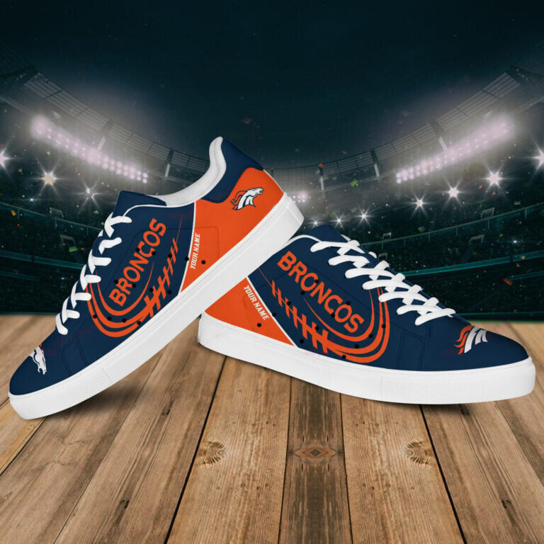 Ideafootwear Denver Broncos Skate Stan Shoes Sneakes For Men And Women