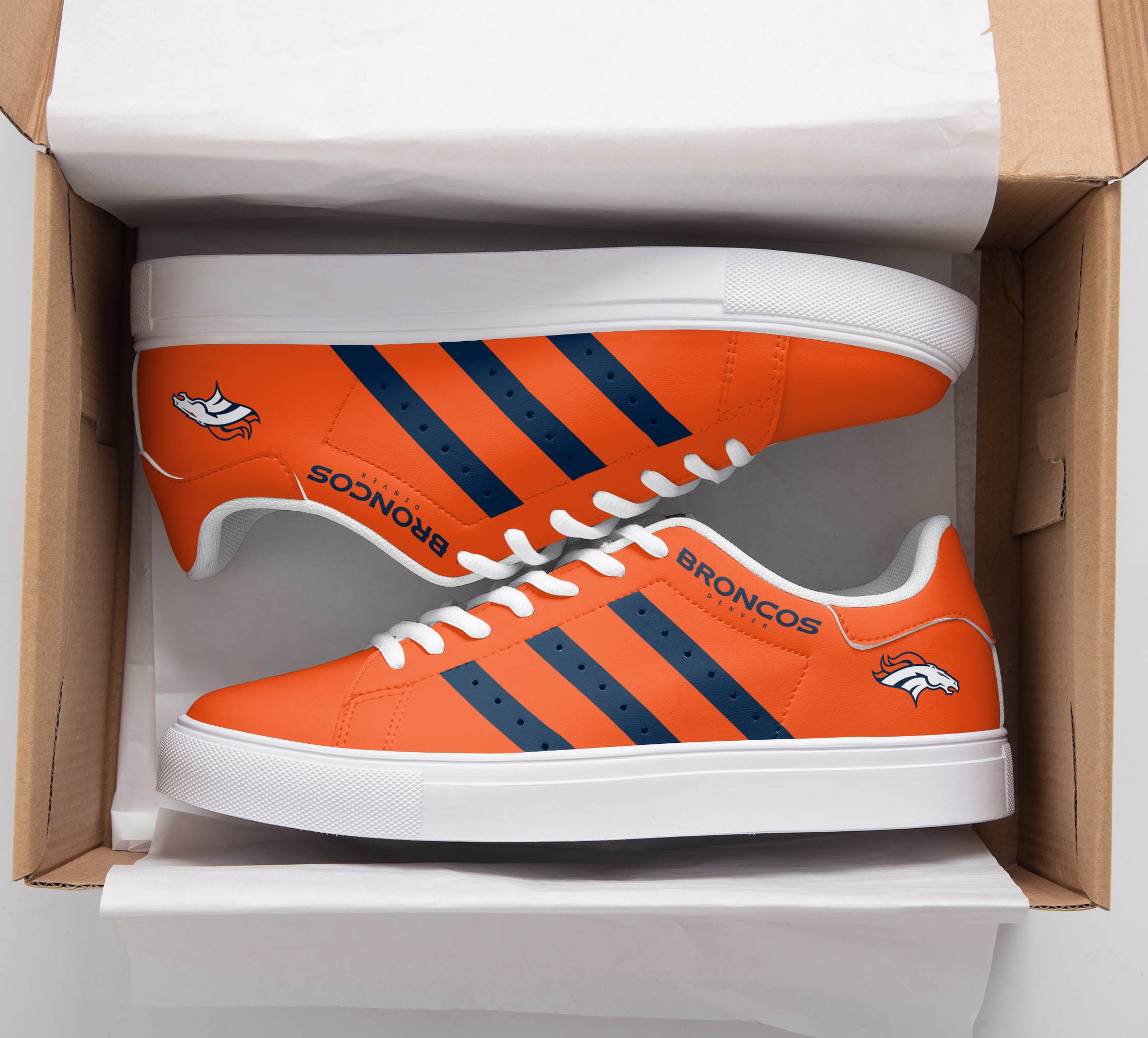 Ideafootwear Denver Broncos Skate Stan Shoes Sneakes For Men And Women