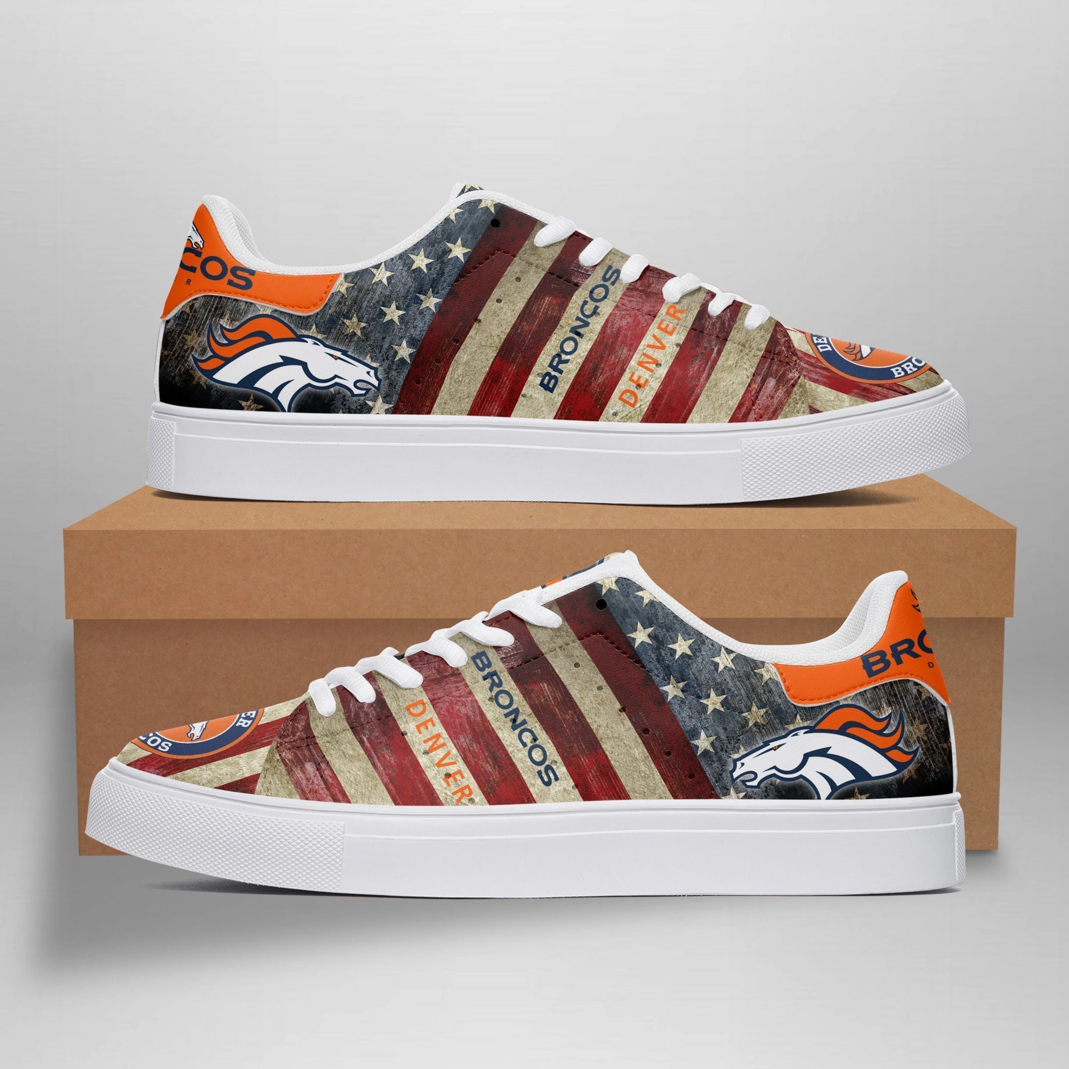 Ideafootwear Denver Broncos Skate Stan Shoes Sneakes For Men And Women