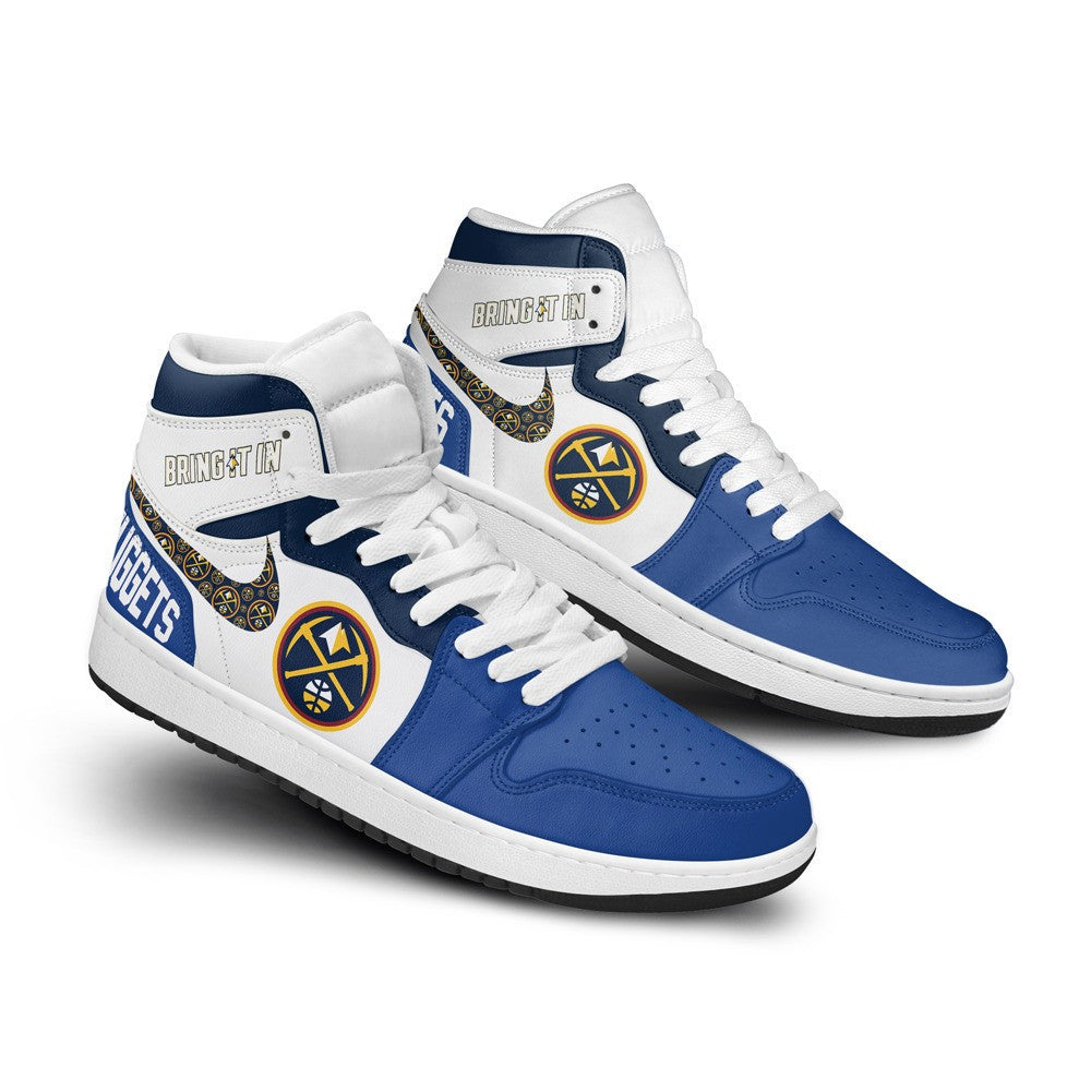 Ideafootwear Denver Nuggets AJ1 High Sneakers Shoes For Men And Women
