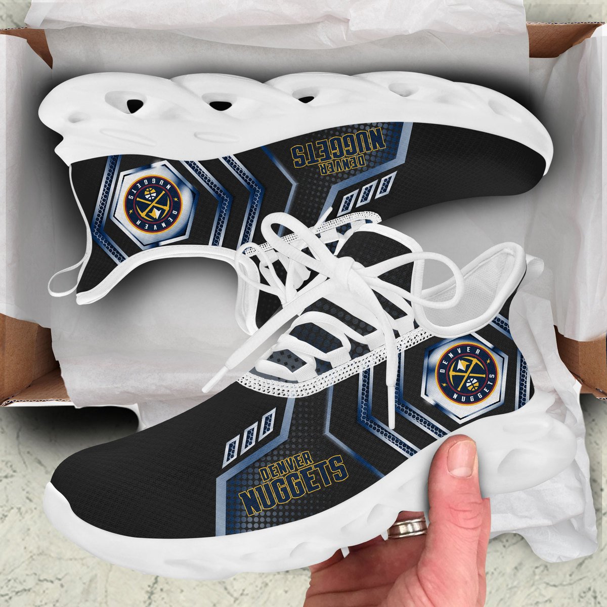Ideafootwear Denver Nuggets Max Soul Shoes Sneakers For Men And Women