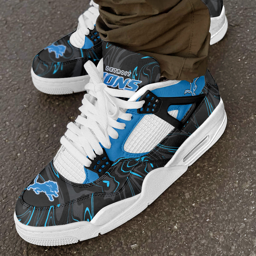 Ideafootwear Detroit Lions AJ4 Sneakers Shoes For Men And Women